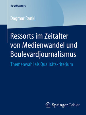cover image of Ressorts im Zeitalter von Medienwandel und Boulevardjournalismus